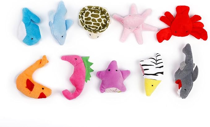 20pcs Different Cartoon Animal Finger Puppets Soft Velvet Dolls Props