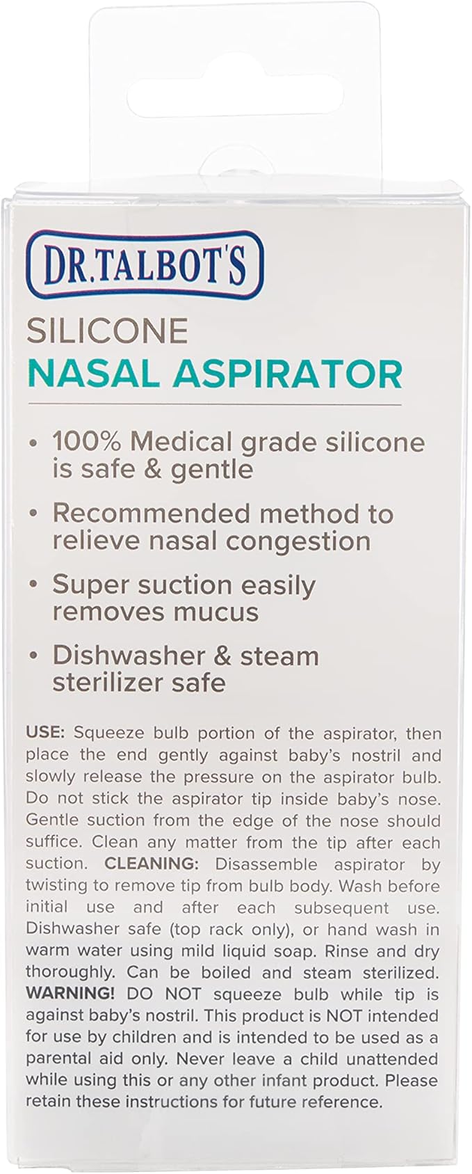 Dr. Talbot's Nasal Aspirator for Babies - Silicone
