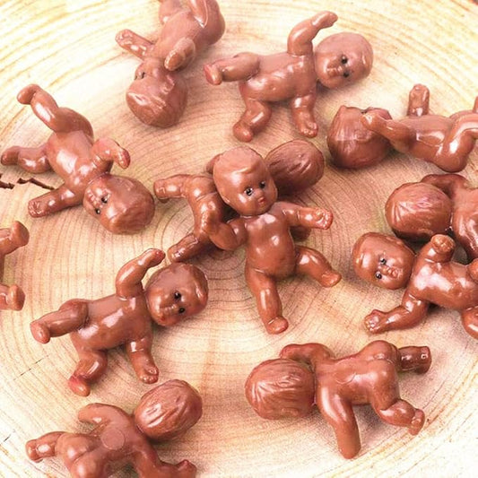 1.2" King Cake Babies Mini Plastic Babies for Baby Shower