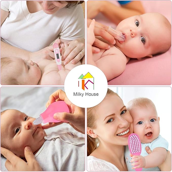 Baby Healthcare and Grooming Kit, 13 in 1 Newborn Nursery Health Care Set, Baby Grooming Kit for Boys & Girls, Portable Baby Healthcare Set with Comb, Nail Clipper, Brush, etc, Baby Shower Gifts