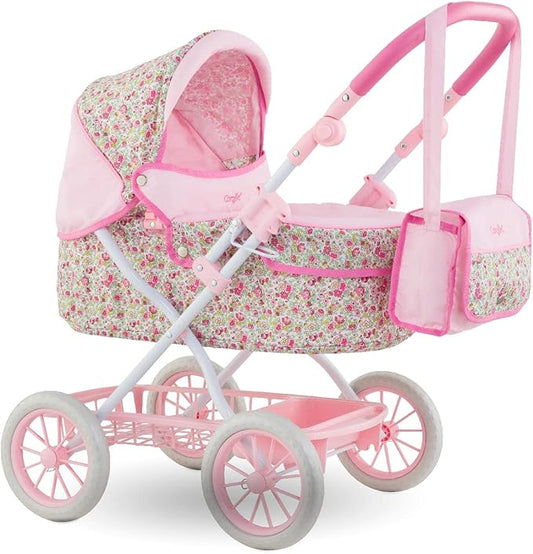 Corolle Mon Grand Poupon Carriage Stroller - Adjustable Handle, Folding Design 14", 17" 20" Baby