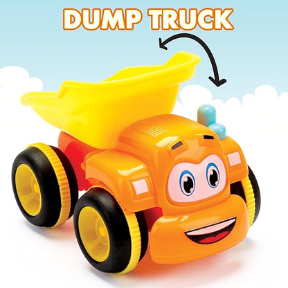 Toys for 3 Year Old Boy - 3 Friction Powered Trucks for 3+ Year Old Boys, Playmat & 16 Accessories