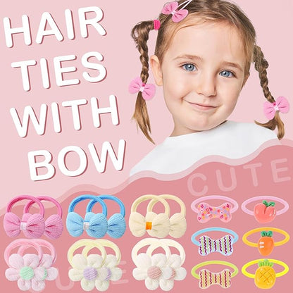 156 Pcs Toddler Hair Ties Girls Hair Accessories, Baby Hair