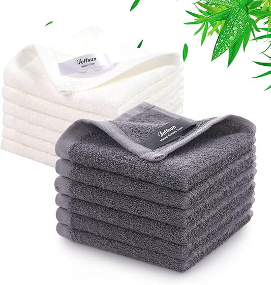 Baby Washcloths 12 Pack, 10x10 inch Heavenly Soft Wash Cloths for Face and Body