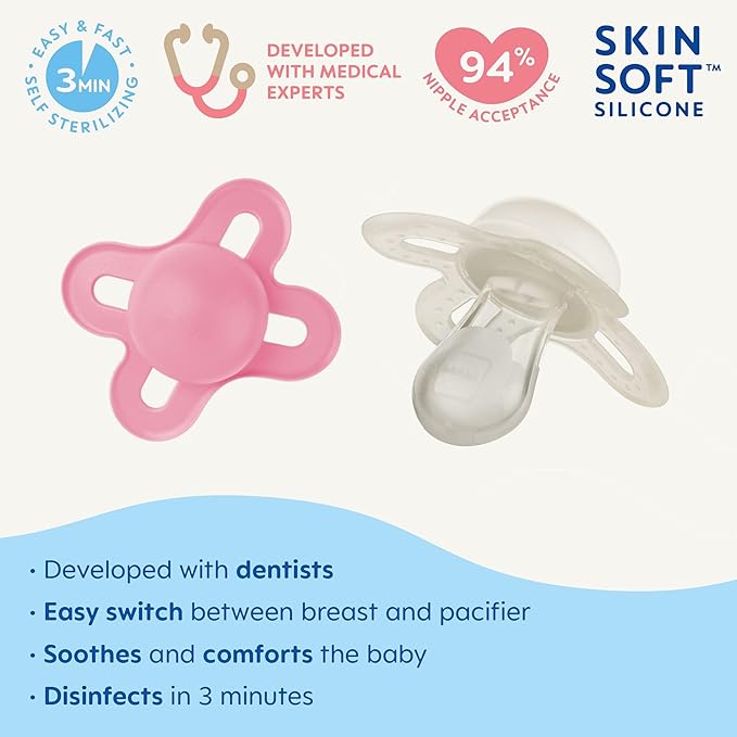 MAM Original Start Matte Newborn Baby Pacifier, Best Pacifier for Breastfed Babies 0-3 Months 2)