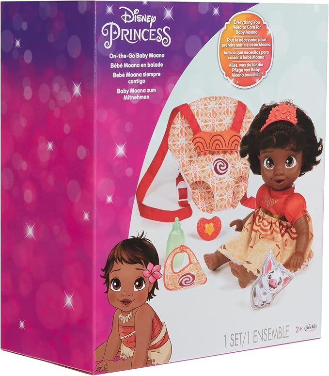 Disney Princess Moana Baby Doll Deluxe with Tiara, Carrier