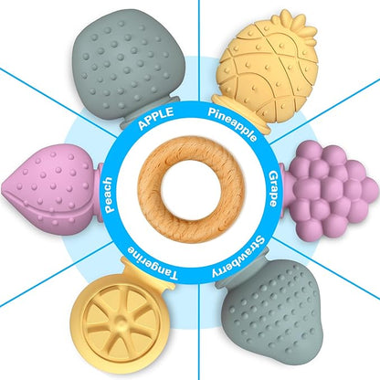 GJZZ Baby Teething Toys 6-12 Months, Montessori Sensory Toys 0-3 6-12