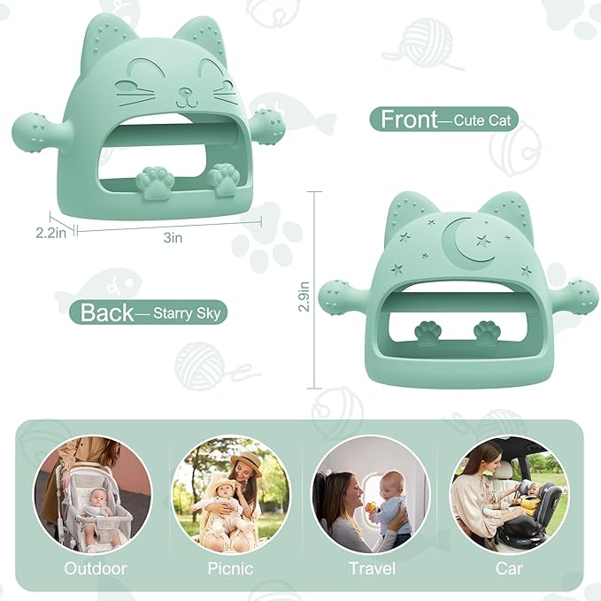 Baby Teething Toys for Babies 0-6 Months,Baby Teether Chew Toys for Teething Relief 6 to 12 Months,Ideal