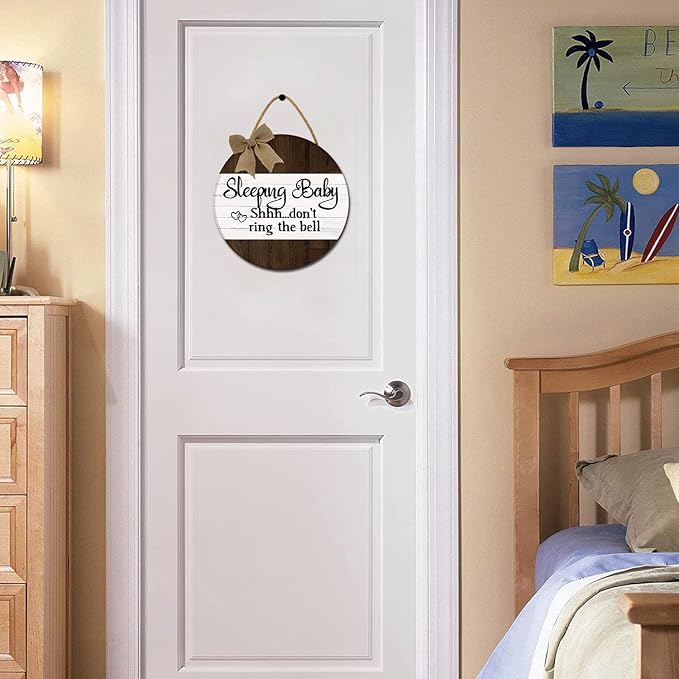 Shhh... Baby Sleeping Sign for Front door Baby Room Door