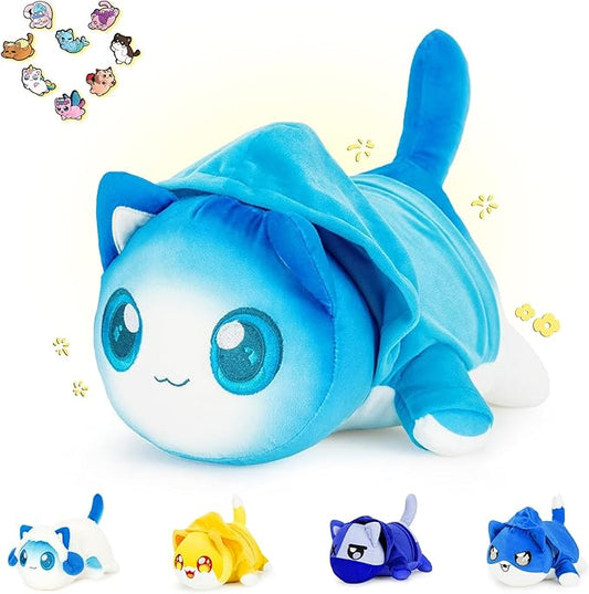 9-PCS 丨 11-inches Pierce Cat Plush + 8-Pcs Shoe Charms - Clothing Cat Collection 100% Embroidered