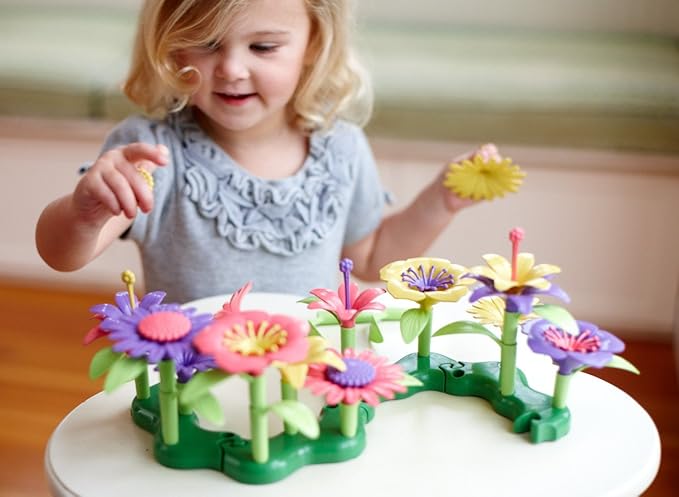Green Toys Build-a-Bouquet Floral Arrangement Playset - BPA Free, Phthalates Free