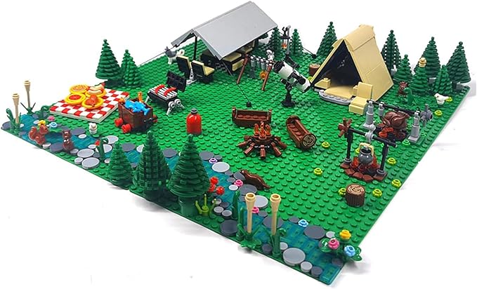 Urban Camping Building Block Kit, Outdoor Forest Tent Camping Adventure Toys 675Pcs）