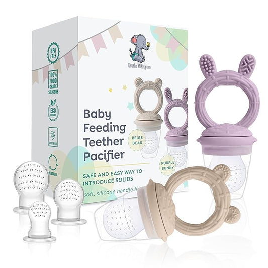 LittleWhispers Baby Teether Feeding Pacifier - Infant Fruit & Food