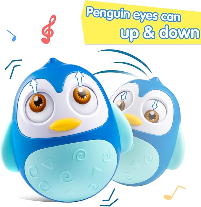 UNIH Roly Poly Baby Toys 6 to 12 Months, Tummy Time Wobbler Toys