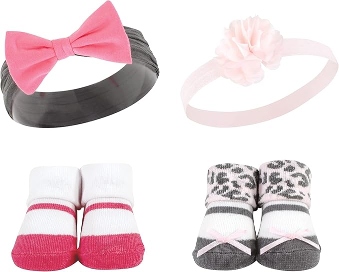 Hudson Baby baby-girls Headband and Socks Set