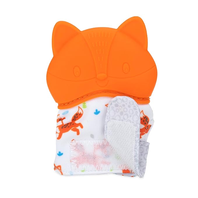 Nuby Happy Hands Silicone Teething Mitten - Baby Teething Toy 3+ Months