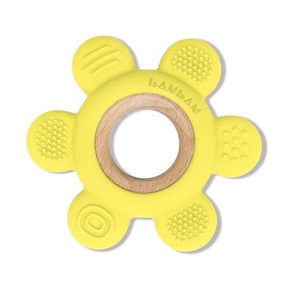 BAMBAM Baby Premium Silicone Teething Ring Toy ??100% BPA Free, Child Safety Tested 0-6, 3-6 6-12 Months