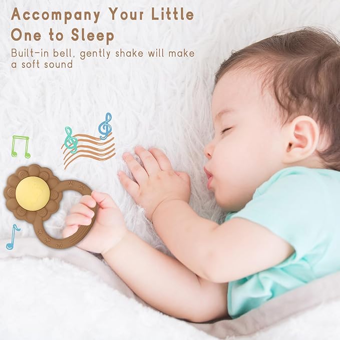 Socub Silicone Baby Teething Toy for Babies 3-6, 12 18 Months