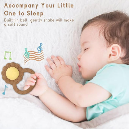 Socub Silicone Baby Shake Rattle Toy for Babies 3-6, 12 18 Months 6-12 Months,