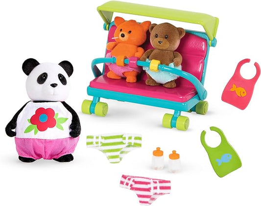 Li’l Woodzeez – 13Pcs Baby Sitter Playset 3 Doll 3+
