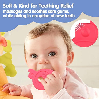 Montessori Baby Teething Toys for 0 3 6 12 18 Months - Sensory Rattles, Teethers