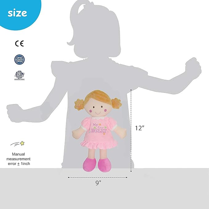June Garden 12" My First Doll Kaitlyn - Soft Plush Baby Doll