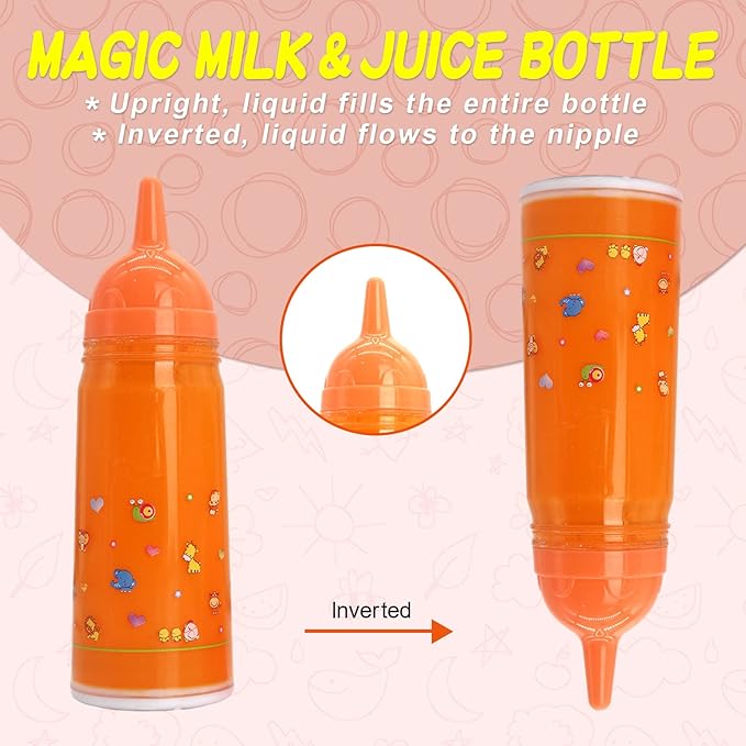 Doll Bottle Set, Baby Doll Disappearing Magic Bottles - 6 6 in