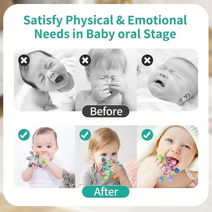 Baby Montessori Teething Toys for 0-6 6-12 Months BPA Free 0 3 6 9 12 18 1 2