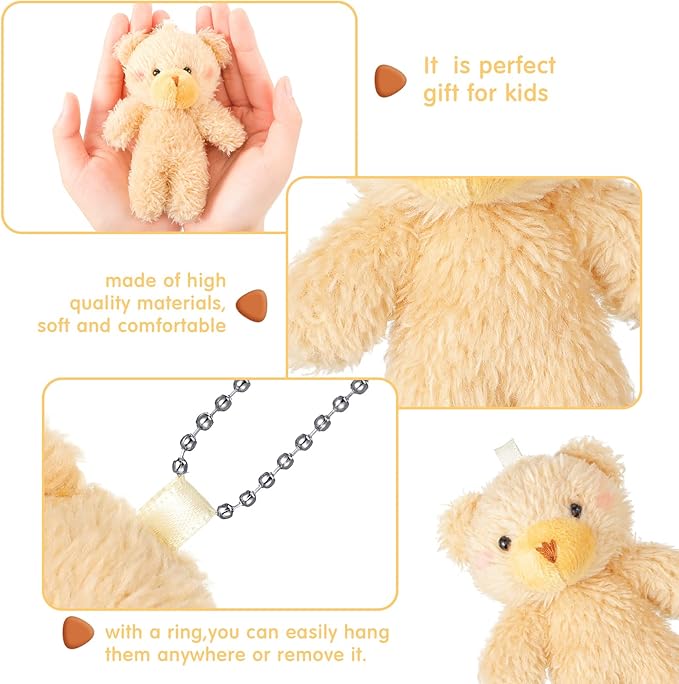 Skylety 24 Pcs Mini Bears 4.7 Inch Tiny Doll Bulk