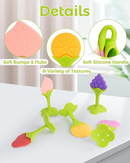 Teething Toys for Babies, 10 Pack Silicone Baby Teethers