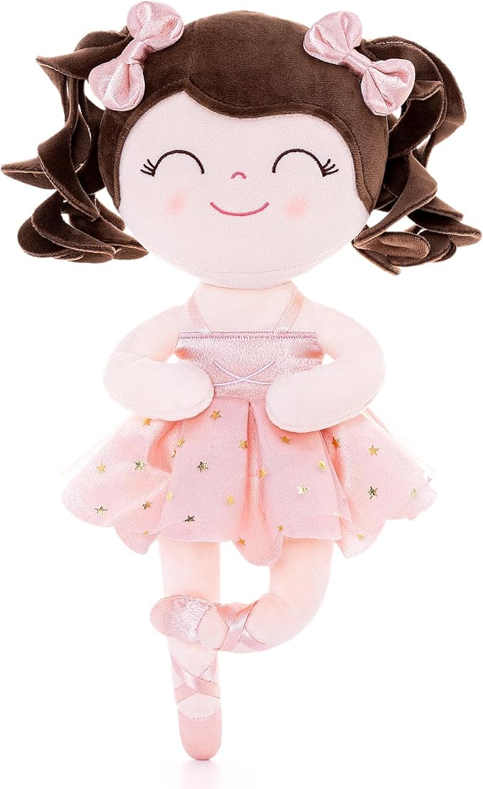 Gloveleya Baby Dolls Soft Snuggly Curly Hair Ballerina Doll First 14inches Ballerina