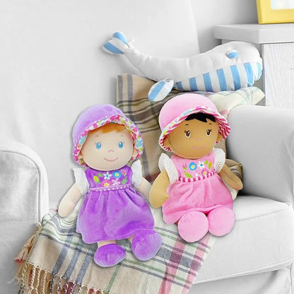 June Garden 12" Soft Dolly Malorie - Stuffed Soft Baby Doll Gift for 1 2 3 Year Old Girls
