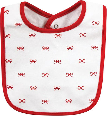 Hudson Baby Unisex BabyCotton Bib and Headband or Caps Set