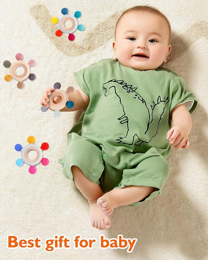 akolik Teething Toys for Babies, Baby Teethers Toy Teething Ring Silicone 3+ Months