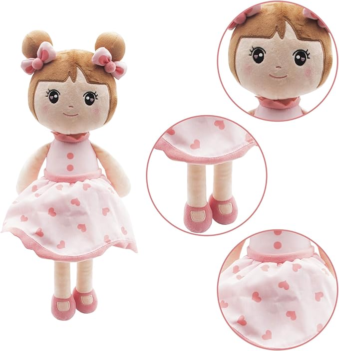 Maxshop 17'' Plush Dolls Baby Girl Toy Gifts Stuffed Doll