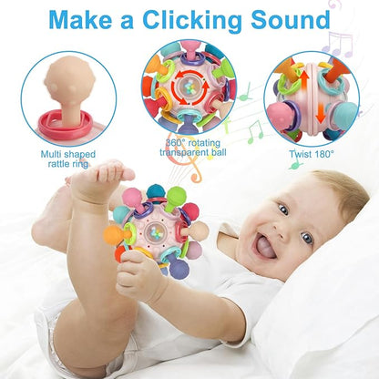 TOHIBEE Baby Montessori Sensory Toys for 0-6 6-12 Months, Food Grade Teething Toys for Babies 0 3 6 9 12 18 Months 1 2
