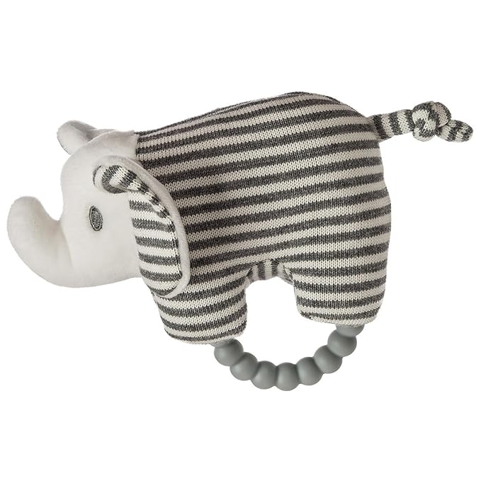 Mary Meyer Soft Baby Rattle with Soothing Teether Ring, 6-Inches