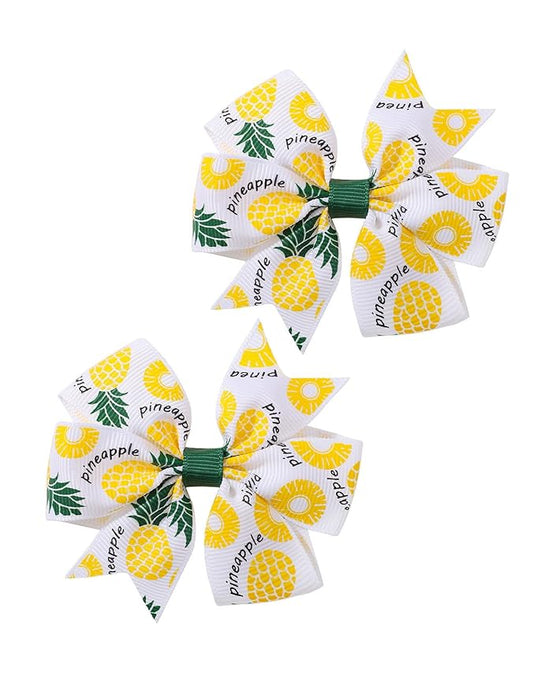 Baby Girls Pineapple Bow Headband Pineapple Hair Clips Pin Pineapple BBG43 (Bow-B0)