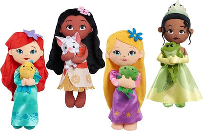Disney Princess Lil' Friends Plush Tiana & Naveen 14.5-inch Plush Doll, Officially Licensed Kids Toys for Ages 3 Up