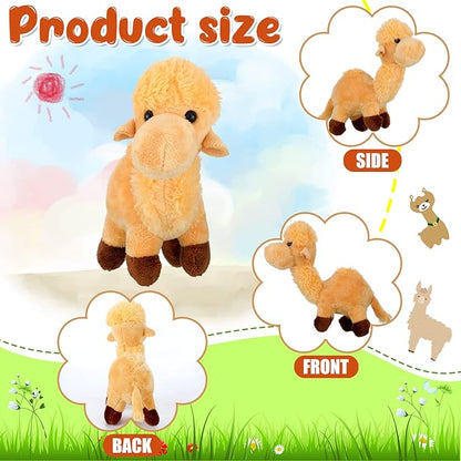 Sosation 9 Pack Camel Stuffed Animal Camel Plush Cute Camel Doll Toy Soft Small Stuffed Camel Hanging Ornaments for Keys Purse Backpack School Bags, DIY Birthday Party Favors 5.5 x 2 Inches