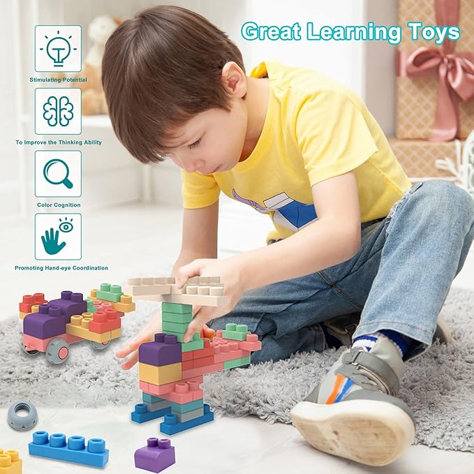 Newest Soft Building Blocks Set for Toddler,Baby Ages 6 Month Old and Up Girl/Boys,20Pieces