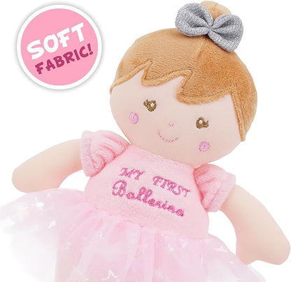 9" Soft Ballerina Baby Doll Freya - Adorable My First Baby Doll for Infants