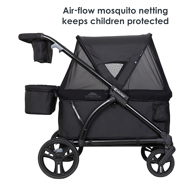 Baby Trend Expedition 2-in-1 Stroller Wagon PLUS, Ultra Black