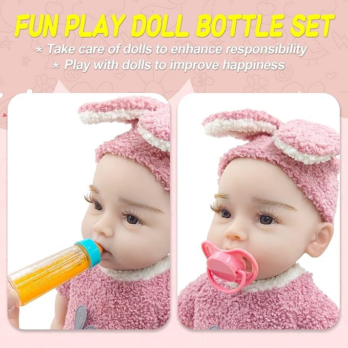 Doll Bottle Set, Baby Doll Disappearing Magic Bottles - 3.6 3.6 in