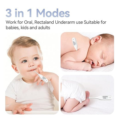 Berrcom Digital Thermometer for Adults and Kids, Medical Thermometer 10 Second