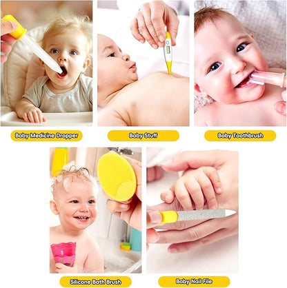 Baby Healthcare and Grooming Kit, Portable Baby Safety Care Set, Baby Essentials kit for Newborn(Yellow 13 in 1)
