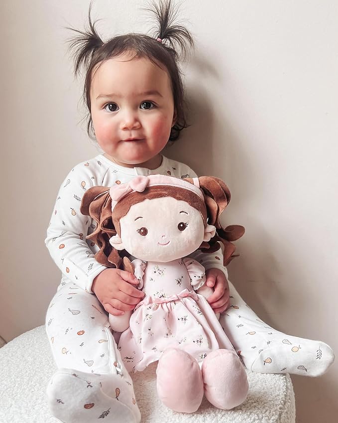 Soft Baby Doll Toys (16''), My First Baby Rag Doll for 1 Year-Old Girl Birthday Gift