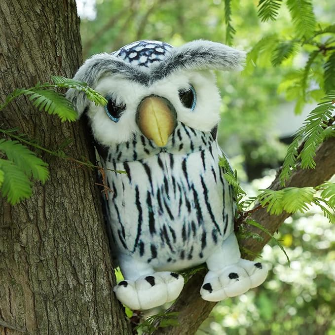 New Simulation Owl Plush Toy Cute Bird Animals Doll Baby B,20cm/ 7inch)