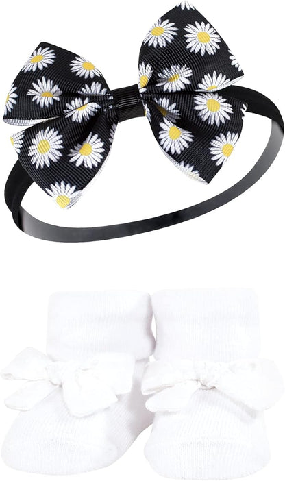 Hudson Baby Girl's Headband and Socks Giftset