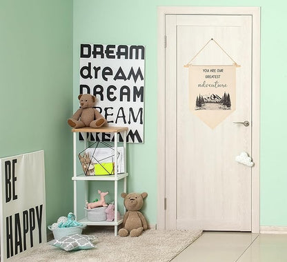 You Are Our Greatest Adventure-Mountain Woodland Adventure Nursery Wall Art-Flag Decor Gifts for Boys Girls Kids-Banner Wall Sign Gifts for Nursery,Baby Room